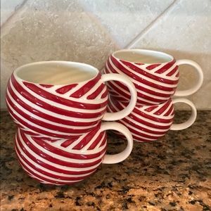Starbucks Red & White “Peppermint” Mugs